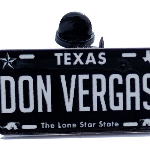 Don Vergas Car Plate Pin For Caps Clothing Enamel Badge Pin Vergas Mexican - Picture 2 of 5